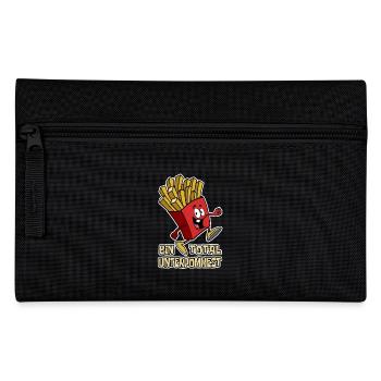 Bin total unterpommest Pommes Fast Food Geschenk - Federtasche - Schwarz - Vorne