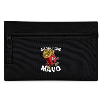 Gib mir deine Mayo - Pommes - Geschenk - Federtasche - Schwarz - Vorne