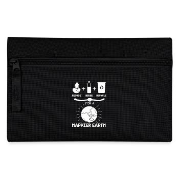 Earth Day Reduce Reuse Recycle Happier Earth - Pencil Case - black - Front