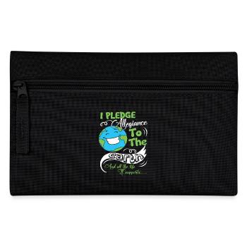 Earth Day Pledge Allegiance To Earth - Pencil Case - black - Front