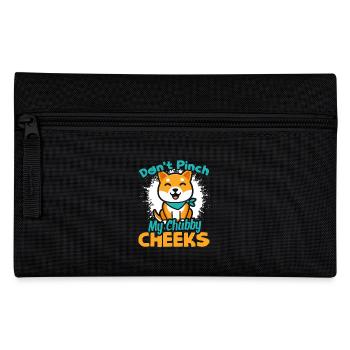 Shiba Inu Don't Pinch My Chubby Cheeks - Pencil Case - black - Front