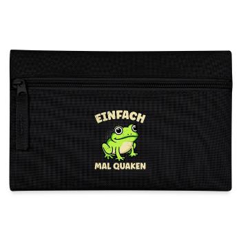 Karneval Party EINFACH MAL QUACKEN Lustiges - Federtasche - Schwarz - Vorne