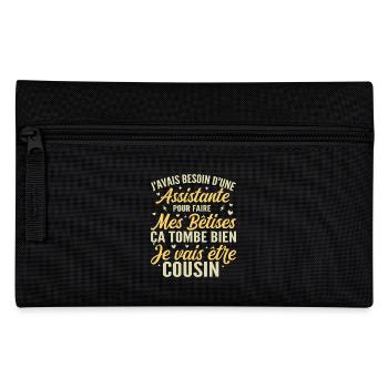 Ich werde ein Cousin sein, Geschenk für den zukünftigen Cousin - Federtasche - Schwarz - Vorne