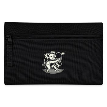 Drôle de ping-pong cochon motif mignon - Trousse - noir - Devant