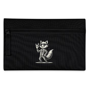Lustige Rock Musik Fuchs Konzert Design - Federtasche - Schwarz - Vorne