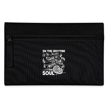 Knitting Is Music For The Soul - Pencil Case - black - Front