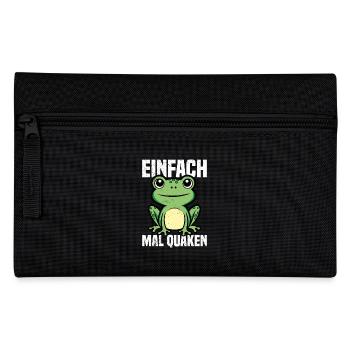 Karneval Party EINFACH MAL QUACKEN Lustiges - Federtasche - Schwarz - Vorne