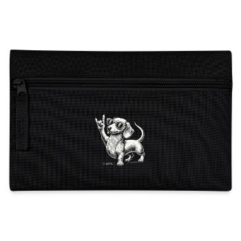 Musique rock Drôle Heavy Metal Teckel Concert - Trousse - noir - Devant