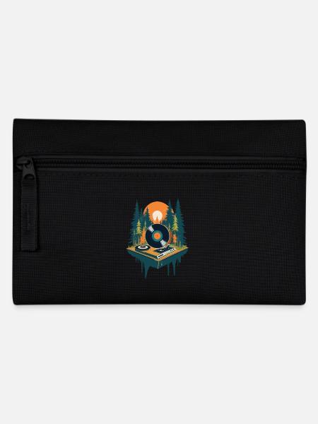 Musik Retro Streetwear Plattenspieler - Federtasche - Schwarz