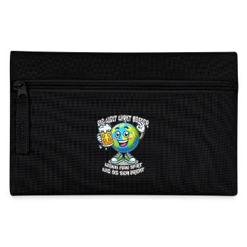 The world seems better funny beer comic motif - Pencil Case - black - Front