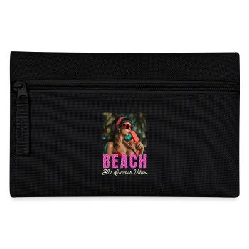 Plage Rétro Look Été Rockabilly Pin-up Fille - Trousse - noir - Devant