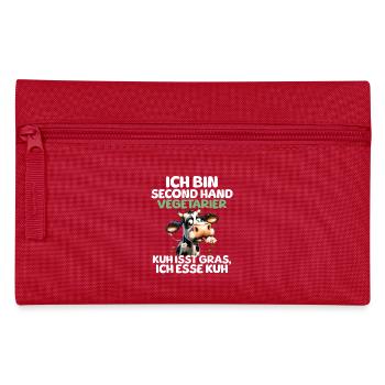 Second Hand Vegetarier - Federtasche - Rot - Vorne