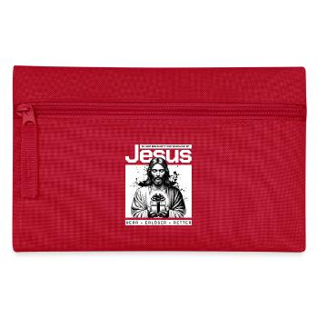 Jesus Lord & Savior - Pencil Case - red - Front