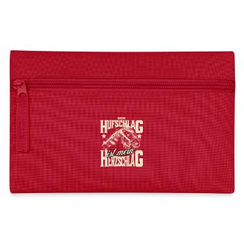 Dein Hufschlag - Federtasche - Rot - Vorne