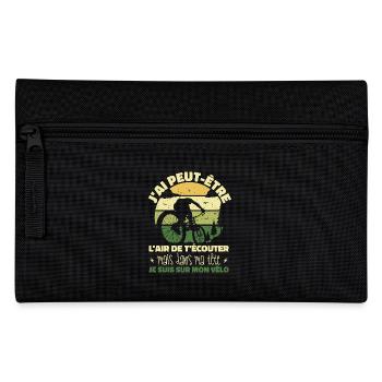 Cycling In My Head I'm On My Bike Humor - Pencil Case - black - Front