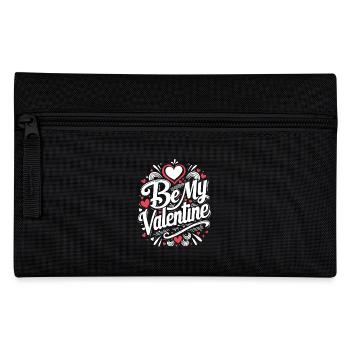 Be my Valentine - Liebe - Geschenk - Federtasche - Schwarz - Vorne