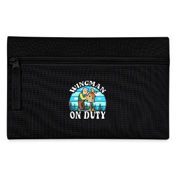 Wingman on Duty - Pencil Case - black - Front