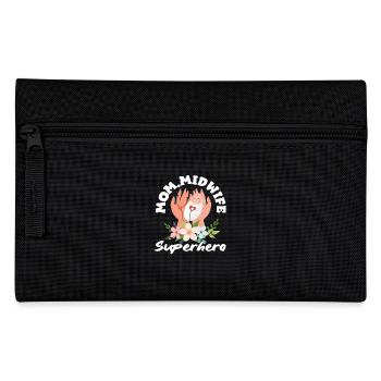 Midwife Superheroine Mom Midwife - Pencil Case - black - Front