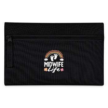 Midwife Life Rainbow Feet - Pencil Case - black - Front