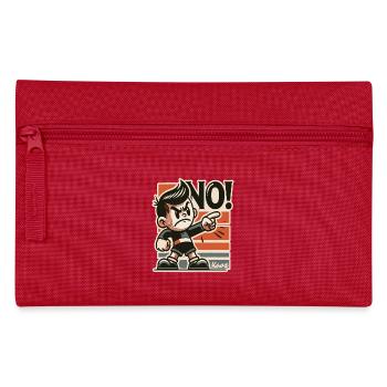 Vilain garçon rétro et coquin dit non - Trousse - rouge - Devant