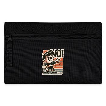 Naughty retro boy and rascal says no - Pencil Case - black - Front