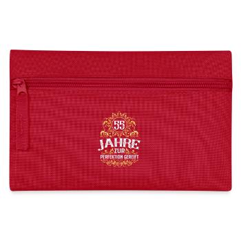 Geburtstag Perfektion 55 Jahre Vintage - Federtasche - Rot - Vorne