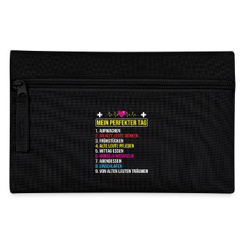 Altenpflege Pfleger Pflegepersonal Pflegekraft - Federtasche - Schwarz - Vorne