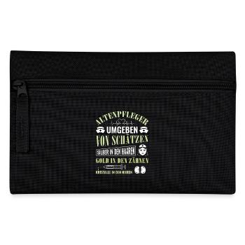 Altenpfleger Geschenk Altenpflege Pflegefachkraft - Federtasche - Schwarz - Vorne
