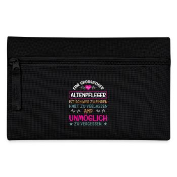Altenpfleger Geschenk Altenpflege Pflegefachkraft - Federtasche - Schwarz - Vorne