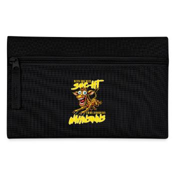 Crazy Giraffe on the Edge of Madness Comic Style - Pencil Case - black - Front