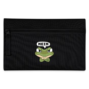 Faschingsparty NEIN Lustiger Frosch Karneval - Federtasche - Schwarz - Vorne