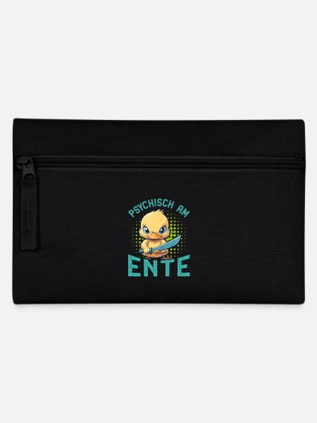 Karneval Enten PSYCHISCH AM ENTE Lustiges - Federtasche - Schwarz