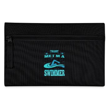 Swimming Saying Trust Me I ́m A Swimmer - Pencil Case - black - Front