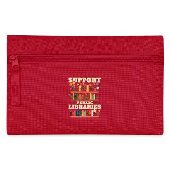 Support public libraries with flowers - Pencil Case - red - Front