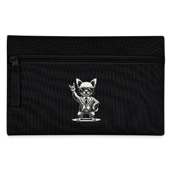 Rock Musik Lustige Heavy Metal Chihuahua Konzert - Federtasche - Schwarz - Vorne