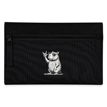 Rock Musik Festival Lustige Heavy Metal Capybara - Federtasche - Schwarz - Vorne