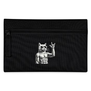 Rock Music Heavy Metal Cat Festival - Pencil Case - black - Front