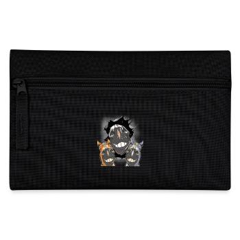 Horse Horses Horse Head - Pencil Case - black - Front