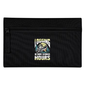 Logging In Some Serious Hours - Federtasche - Schwarz - Vorne