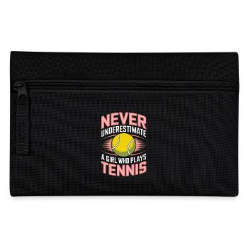 Tennis Saying Girl Funny Tennis Gift - Pencil Case - black - Front