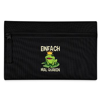 Karneval Party EINFACH MAL QUACKEN Lustiges - Federtasche - Schwarz - Vorne