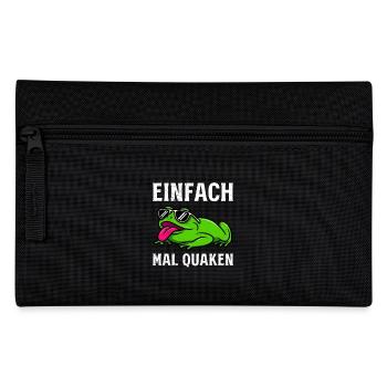 Karneval Party EINFACH MAL QUACKEN Lustiges - Federtasche - Schwarz - Vorne