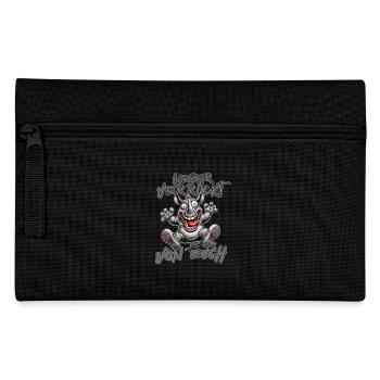 Rhino Better crazy than one of you - Pencil Case - black - Front