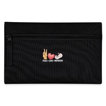 Peace Love Midwife Design - Trousse - noir - Devant