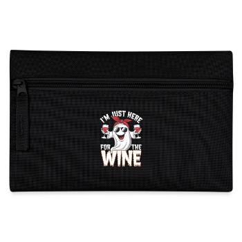 Lustiges Halloween-Geist-Design Weinliebhaber - Federtasche - Schwarz - Vorne