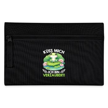 Froschkostüm KÜSS MICH ICH BIN VERZAUBERT - Federtasche - Schwarz - Vorne
