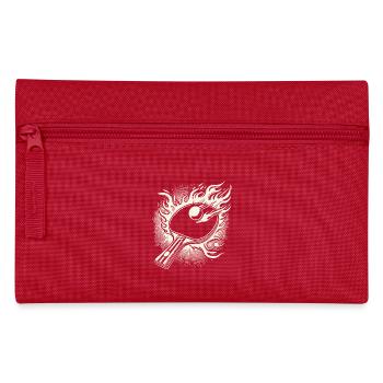 Flammender Tischtennisschläger Tischtennis - Federtasche - Rot - Vorne