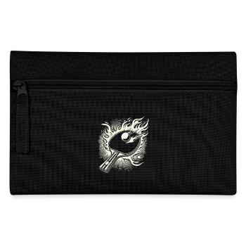 Flaming Table Tennis Racket Table Tennis - Pencil Case - black - Front