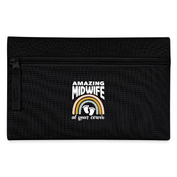 Amazing midwife with heart and humor - Pencil Case - black - Front