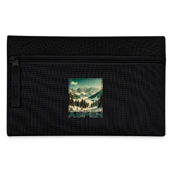 Aspen Colorado Skifahren Snowboard Winter Vintage - Federtasche - Schwarz - Vorne